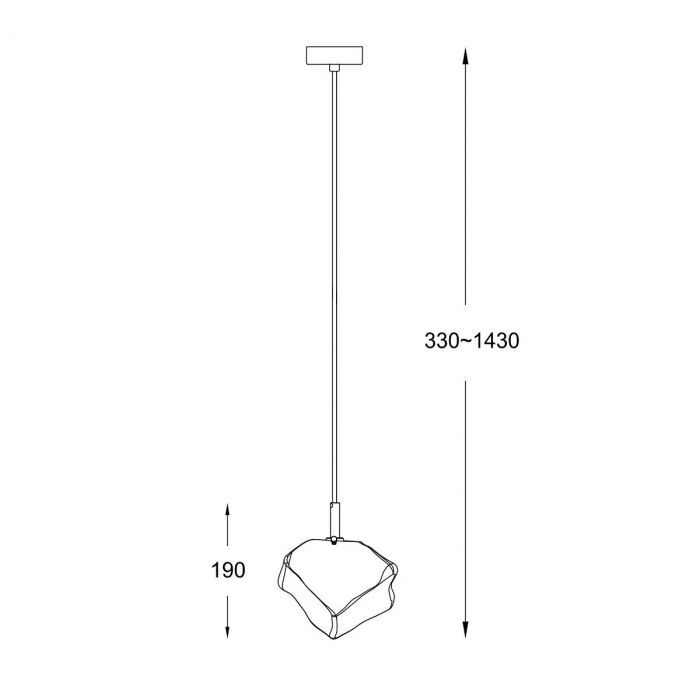 Lustra ROCK tip pendul transparent/crom, metal/sticla, inaltime reglabila, 003064-009276 - Zumaline [3]