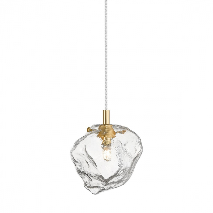 Lustra ROCK tip pendul transparent/auriu, metal/sticla, inaltime reglabila, 003064-011263 - Zumaline [2]