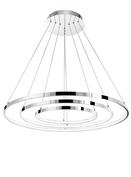Lustra rotunda 3 inele crom ajustabile Gani Ø80 cm, iluminare LED dimabila, design modern lux, 17222004 D - Novaluce [2]