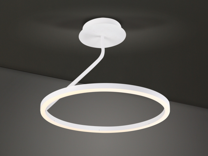 Lustra rotunda alba iluminare LED Levana Ø 60 cm, metal/acril, P0153 - Maxlight [2]