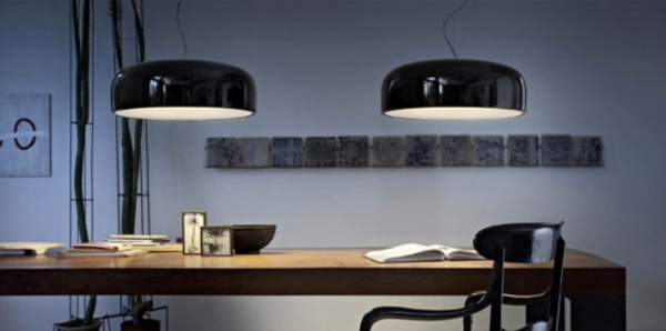 Lustra rotunda alba/neagra 60 cm ∅ Guido cu finisaj lucios, aluminiu, D6612-L.W - King [5]