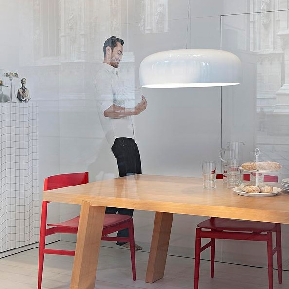 Lustra rotunda alba/neagra 60 cm ∅ Guido cu finisaj lucios, aluminiu, D6612-L.W - King [3]