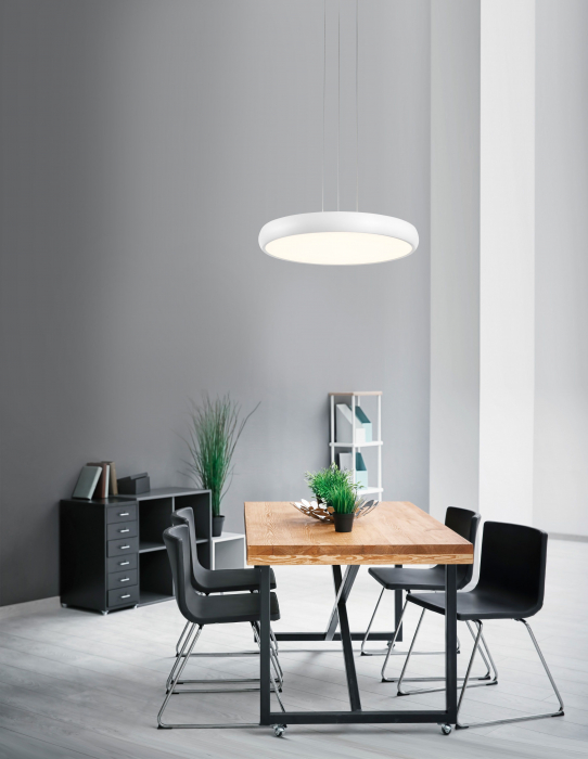 Lustra rotunda alba/neagra LED Anat 51 cm, design modern, 8100988 - Novaluce [8]
