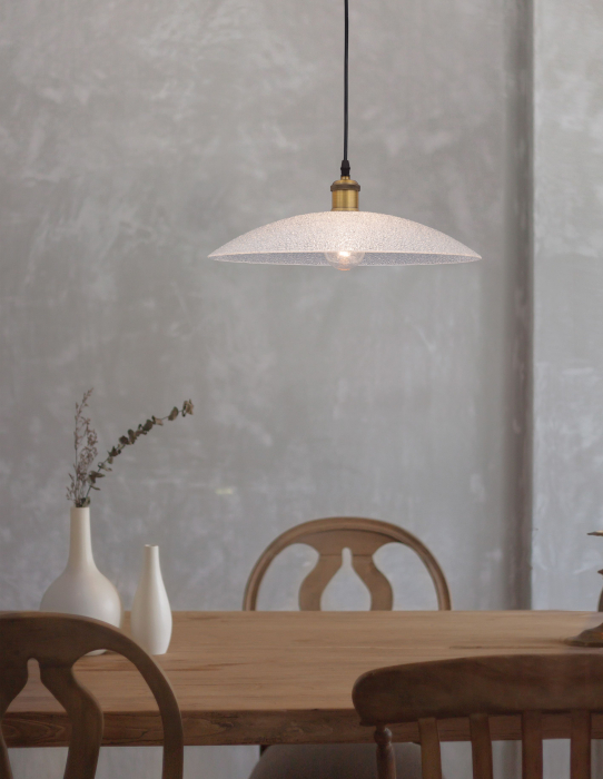 Lustra rotunda alba tip pendul Malo Ø 30/40 cm, din sticla, inaltime reglabila, 9181300 - Novaluce [9]