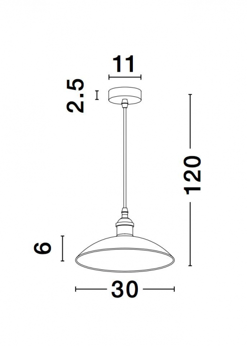Lustra rotunda alba tip pendul Malo Ø 30/40 cm, din sticla, inaltime reglabila, 9181300 - Novaluce [6]