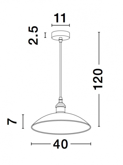 Lustra rotunda alba tip pendul Malo Ø 30/40 cm, din sticla, inaltime reglabila, 9181300 - Novaluce [11]