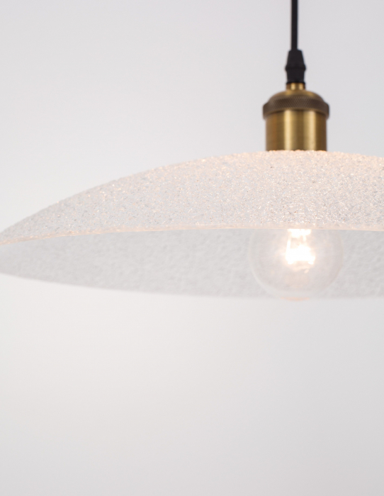 Lustra rotunda alba tip pendul Malo Ø 30/40 cm, din sticla, inaltime reglabila, 9181300 - Novaluce [10]