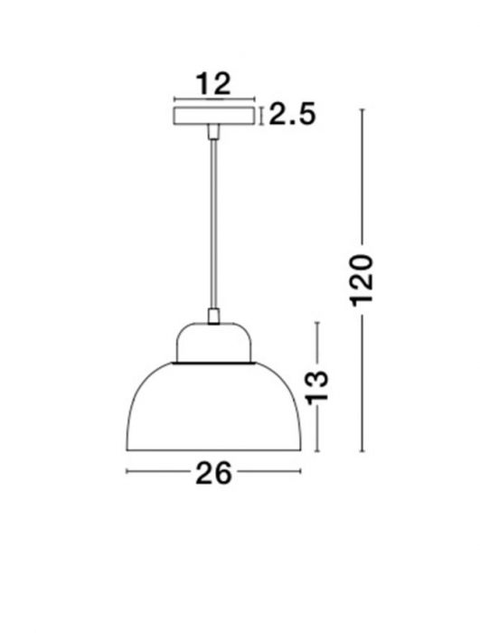 Lustra rotunda albastra tip pendul Genia Ø 26/29/40 cm, din metal, inaltime reglabila, 9104262 - Novaluce [4]