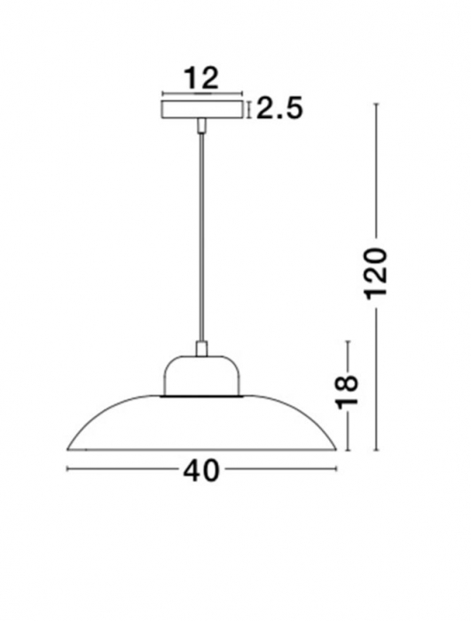 Lustra rotunda albastra tip pendul Genia Ø 26/29/40 cm, din metal, inaltime reglabila, 9104262 - Novaluce [7]