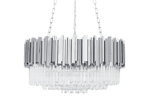 Lustra rotunda argintie crom design lux Imperio cu cristale 80x80x40 cm, DW-D5688M.SILVER - King [2]