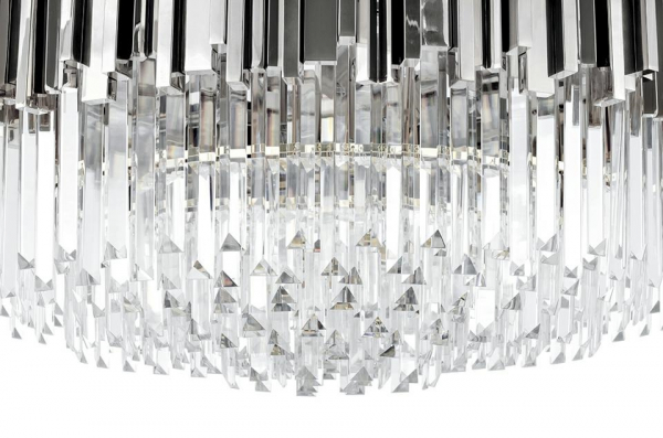 Lustra rotunda argintie crom design lux Imperio cu cristale 80x80x40 cm, DW-D5688M.SILVER - King [5]