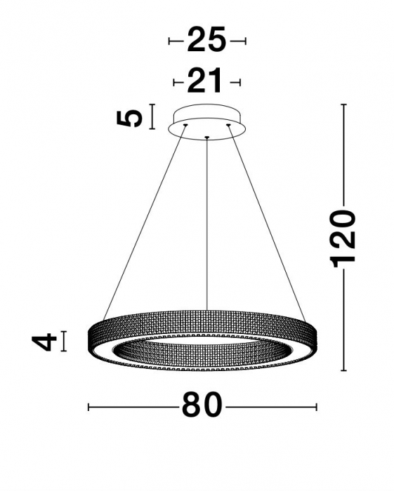Lustra rotunda aurie cu cristale Suresh 40/60/80 cm, LED dimabil, design lux, 9285410 - Novaluce [19]