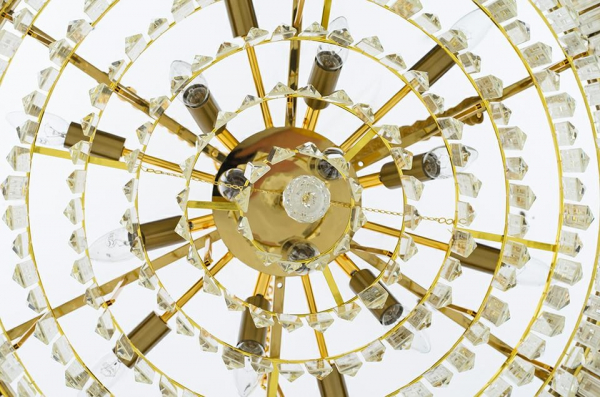 Lustra rotunda aurie design lux Imperio cu cristale 80x80x40 cm, DW-D5688M.GOLD - King [14]