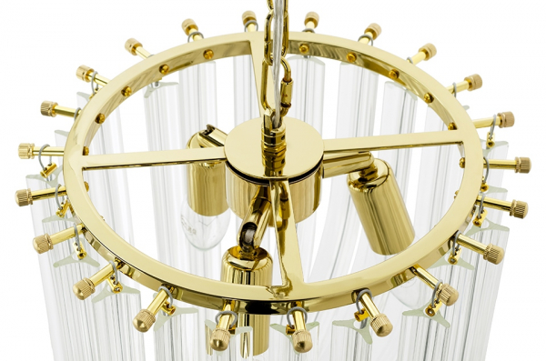 Lustra rotunda design lux Benoite 30x60 cm, argintiu crom/auriu, JD9607-L.GOLD - King [2]