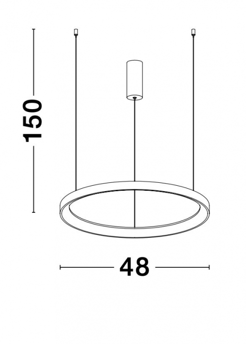 Lustra rotunda dimabila LED alba/neagra Naye 48/58/78 cm, design minimalist, 9853681 - Novaluce [5]