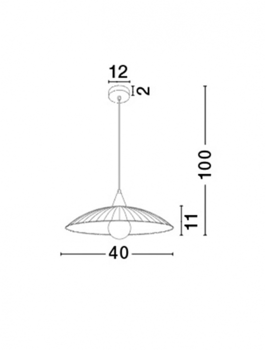 Lustra rotunda Dipa Ø 40 cm, din sticla transparenta si alba structurata, 7326501 - Novaluce [3]
