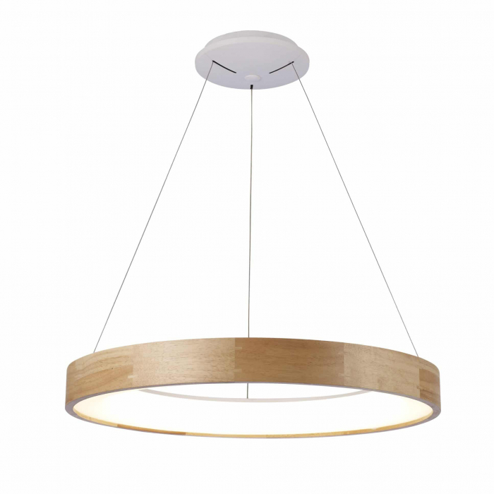 Lustra rotunda LED lemn natural Ivay Ø 45/65 cm, design modern, AZ 3344 - Azzardo [2]