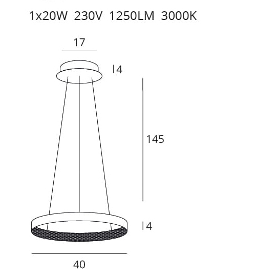 Lustra rotunda maro cu iluminare LED Vijaia Ø 40 cm metal/sticla, inaltime reglabila, P0382 - Maxlight [2]