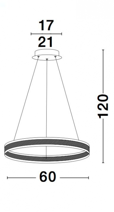 Lustra rotunda maro dimabila LED Mina Ø60 cm, design modern, 88622101 D - Novaluce [3]
