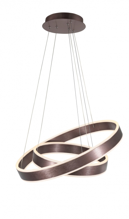Lustra rotunda maro dimabila LED Mina Ø60 cm din doua piese, design modern, 88622102 D - Novaluce [2]