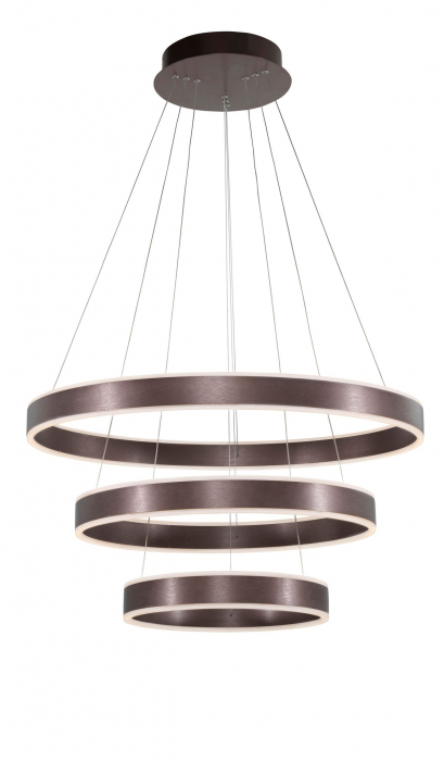 Lustra rotunda maro dimabila LED Mina Ø80 cm din trei piese, design modern, 88622103 D - Novaluce [2]