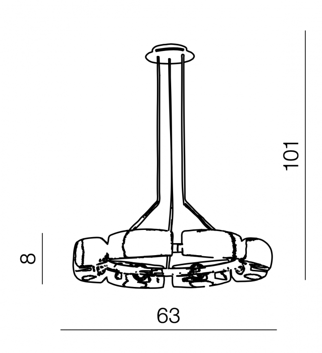 Lustra rotunda moderna Zana, abajur alb sticla, metal cromat, diverse dimensiuni, AZ 0123 - Azzardo [4]