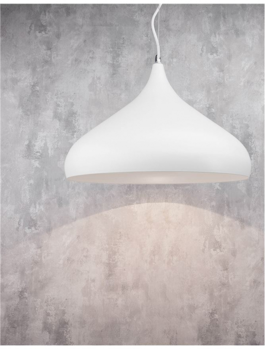 Lustra rotunda neagra/alba tip pendul Ella Ø 33/42 cm, din metal, inaltime reglabila, 8809001 - Novaluce [12]