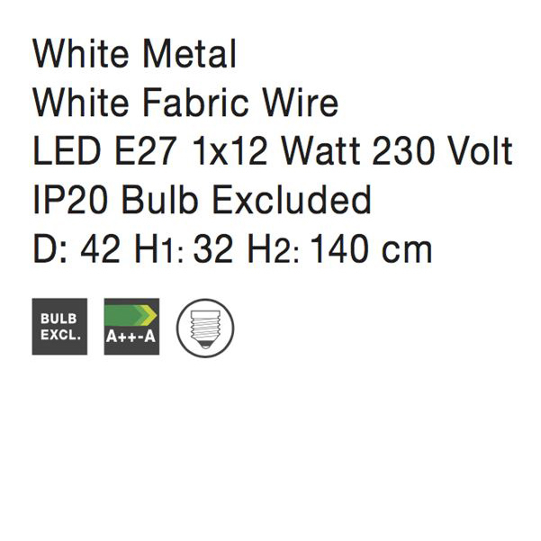 Lustra rotunda neagra/alba tip pendul Ella Ø 33/42 cm, din metal, inaltime reglabila, 8809001 - Novaluce [14]