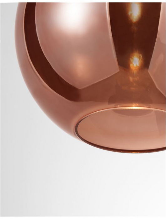 Lustra rotunda sticla cupru/auriu Tabani Ø 25/35 cm, inaltime reglabila, 9080252 - Novaluce [8]