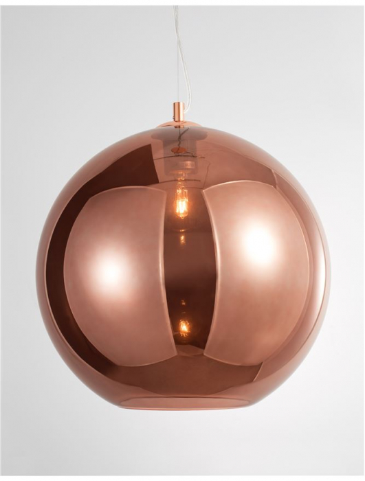 Lustra rotunda sticla cupru/auriu Tabani Ø 25/35 cm, inaltime reglabila, 9080252 - Novaluce [13]