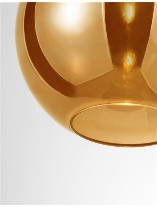 Lustra rotunda sticla cupru/auriu Tabani Ø 25/35 cm, inaltime reglabila, 9080252 - Novaluce [3]