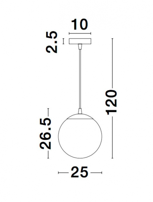 Lustra rotunda sticla cupru/auriu Tabani Ø 25/35 cm, inaltime reglabila, 9080252 - Novaluce [9]