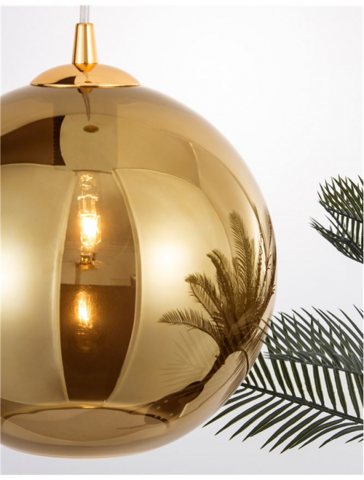 Lustra rotunda sticla cupru/auriu Tabani Ø 25/35 cm, inaltime reglabila, 9080252 - Novaluce [16]