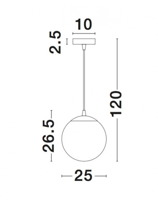 Lustra rotunda sticla cupru/auriu Tabani Ø 25/35 cm, inaltime reglabila, 9080252 - Novaluce [4]