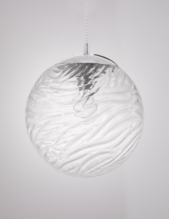 Lustra rotunda sticla transparenta/galbena Caden Ø30 cm, design retro, 9988301 - Novaluce [7]