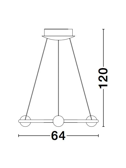 Lustra rotunda tip inel LED dimabila Charon 64 cm, detalii glob albe sticla, design modern, 9820601 - Novaluce [7]