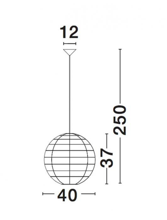 Lustra rotunda tip pendul Vedrana din bambus Ø 40 cm, inaltime reglabila, 9581501 - Novaluce [10]