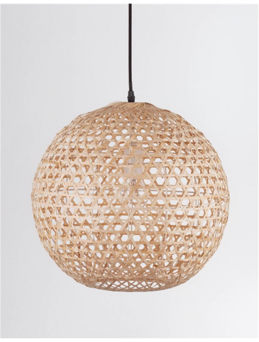 Lustra rotunda tip pendul Vedrana din bambus Ø 40 cm, inaltime reglabila, 9581501 - Novaluce [4]