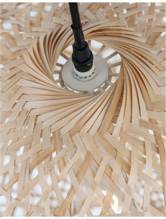 Lustra rotunda tip pendul Vedrana din bambus Ø 40 cm, inaltime reglabila, 9581501 - Novaluce [8]