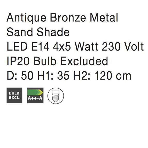 Lustra rotunda tip pendul crem Inga, design clasic, din metal, inaltime reglabila, 8120041 - Novaluce [4]