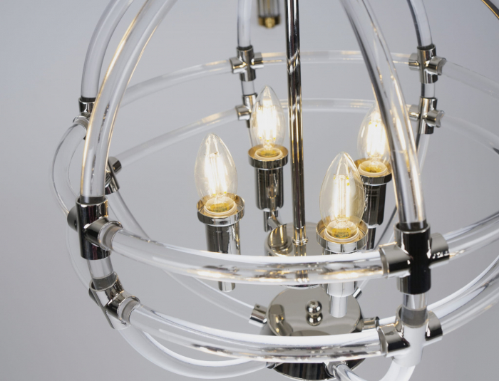 Lustra sferica pe lant Kios Ø 42 cm metal/acril, inaltime reglabila, P0322 - Maxlight [3]