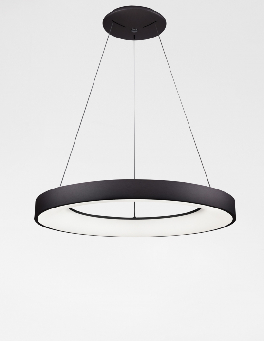 Lustra smart control Rondo Ø60 cm alba/neagra, iluminare LED dimabila, design modern, 9853044 - Novaluce [3]