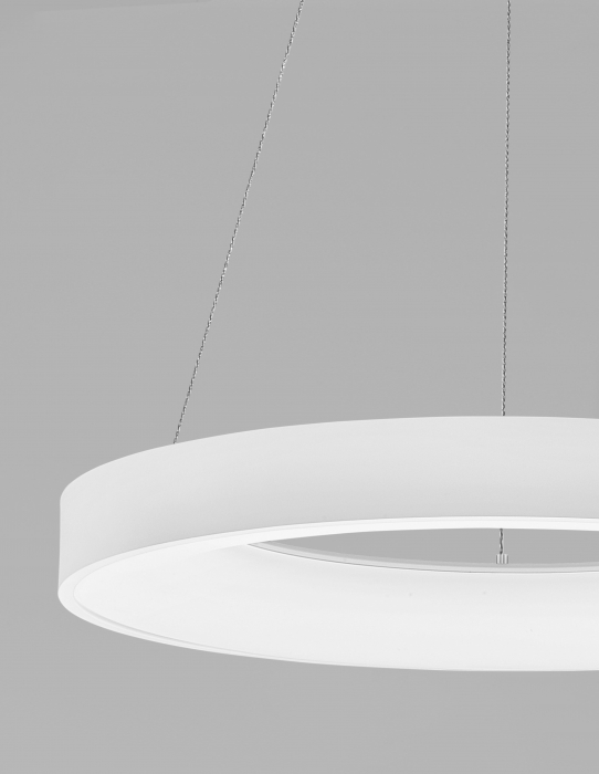 Lustra smart control Rondo Ø60 cm alba/neagra, iluminare LED dimabila, design modern, 9853044 - Novaluce [12]