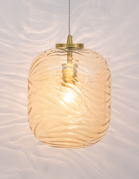 Lustra sticla transparenta/galbena Caden 24,5x33 cm, design retro, 9988247 - Novaluce [3]
