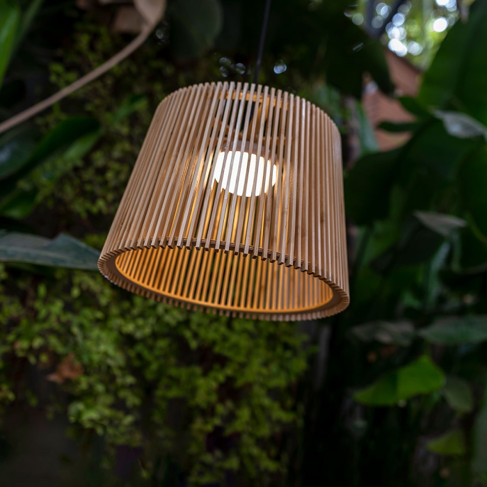 Lustră suspendată Okinawa 39x39x28 cm, Bambus, Protecție IP54 - New Garden [4]