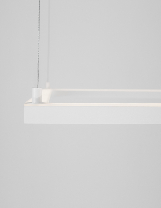Lustra suspendata patrata dimabila Linus 100x100 cm alba/neagra, iluminare LED, design minimalist, 9990731 - Novaluce [5]