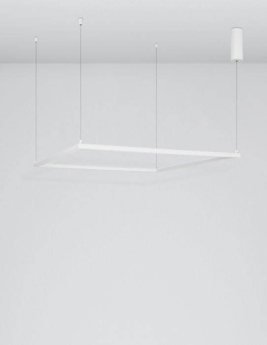 Lustra suspendata patrata dimabila Linus 100x100 cm alba/neagra, iluminare LED, design minimalist, 9990731 - Novaluce [3]