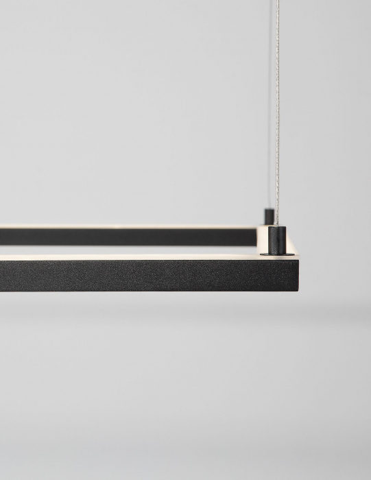 Lustra suspendata patrata dimabila Linus 100x100 cm alba/neagra, iluminare LED, design minimalist, 9990731 - Novaluce [13]