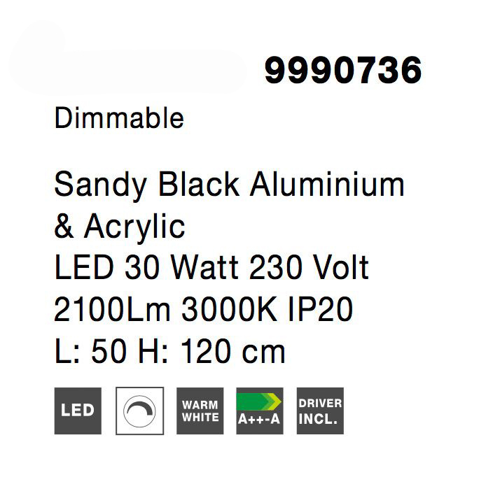 Lustra suspendata patrata dimabila Linus 50x50 cm alba/neagra, iluminare LED, design minimalist, 9990736 - Novaluce [8]