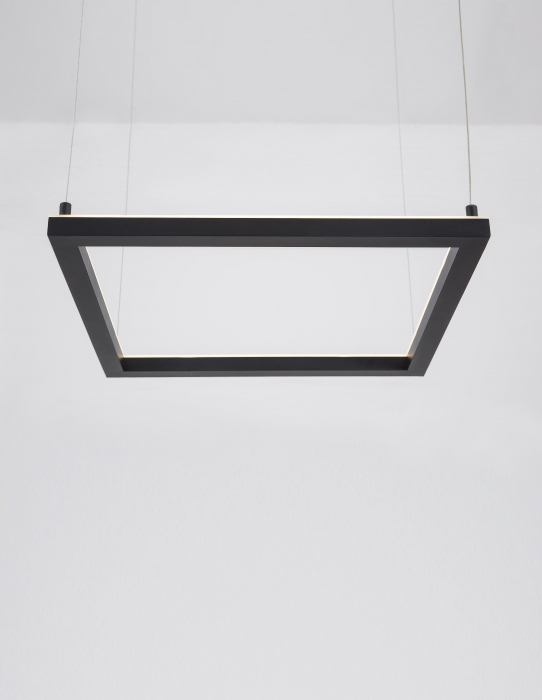 Lustra suspendata patrata dimabila Linus 50x50 cm alba/neagra, iluminare LED, design minimalist, 9990736 - Novaluce [5]